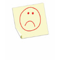 Unhappy Face Post It Note T-Shirt