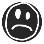 Unhappy face stickers