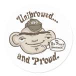Unibrowed and Proud stickers