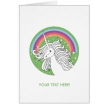 UNICORN CARD GREEN
