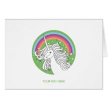 UNICORN CARD GREEN