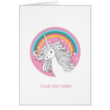 UNICORN CARD PINK