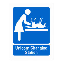 Unicorn Changing Station Postcards