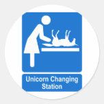 Unicorn Changing Station Sticker