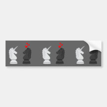 Unicorn Chess Knight Bumper Sticker