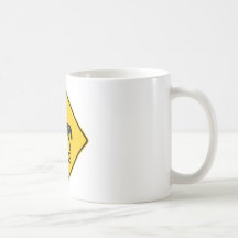 Unicorn Crossing Highway Sign Coffee Mugs