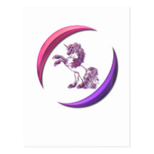Unicorn Design Postcard