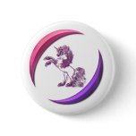 Unicorn Design Round Button