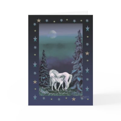 Unicorn Family Christmas Card by LisaKonrad