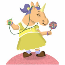Unicorn Girl Music Candy Cutout Sculpture Photo Cutouts