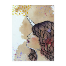 Unicorn Girl Post Card