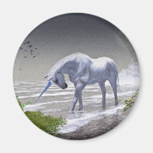 Unicorn Moon Refrigerator Magnets