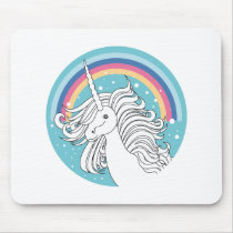 UNICORN MOUSE PAD BLUE