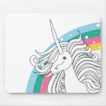 UNICORN MOUSE PAD WHITE