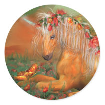 Unicorn Of The Roses Art Sticker