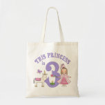 Unicorn Princess 3rd Birthday Canvas Bags