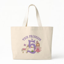 Unicorn Princess 5th Birthday Tote Bag
