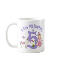 Unicorn Princess 5th Birthday Mug