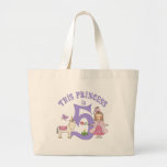 Unicorn Princess 5th Birthday Tote Bags