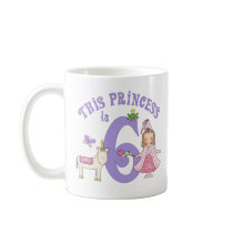 Unicorn Princess 6th Birthday Coffee Mug