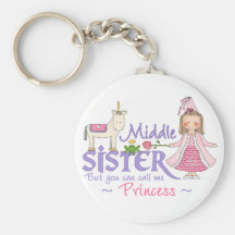 Unicorn Princess Middle Sister Keychain