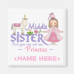 Unicorn Princess Middle Sister Magnet