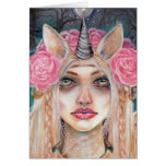 Unicorn Queen w Golden Eyes Greeting Cards