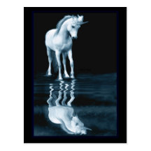 unicorn reflections postcards