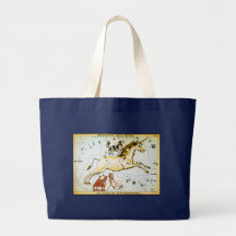 Unicorn Star Chart - Monoceros Constellation Tote Bags