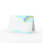 Unicorns and Rainbows Birthday Party Invitation cards