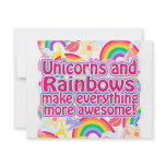 Unicorns and Rainbows invitations