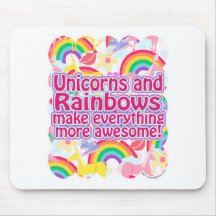 Unicorns and Rainbows Mouse Mats