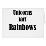Unicorns fart rainbows cards
