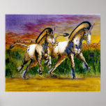 Unicorns in Sunset print