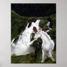 Unicorn's waterfall poster