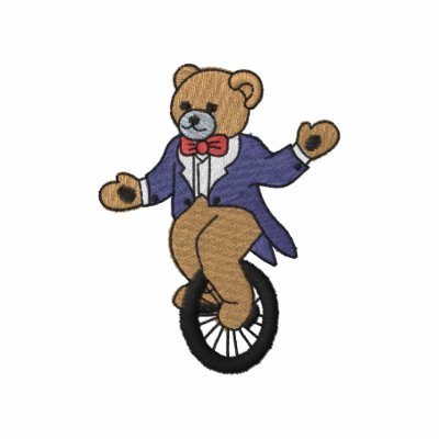 Unicycle Bear by ZazzleEmbroidery