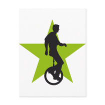 unicycle postkarte