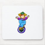 Unicycle riding Clown Mousepad