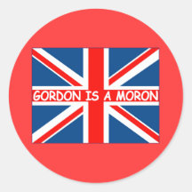 Union Jack anti Gordon Brown Stickers