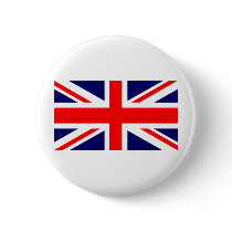Union Jack British Flag Pinback Button