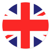 Union Jack British Flag Round Stickers