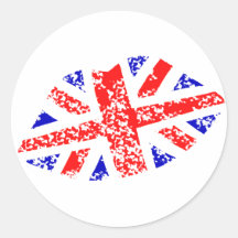 Union Jack British Kiss This! Stickers