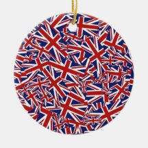Union Jack Collage Ornaments