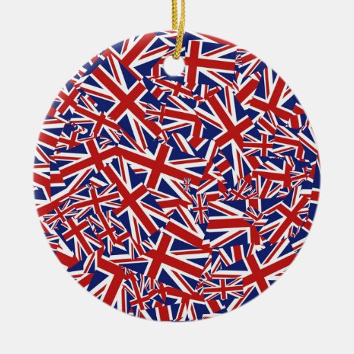 Union Jack Collage Ornaments