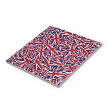 Union Jack Collage Ceramic Tile