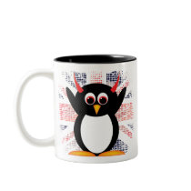 Union Jack Evil Penguin™ Coffee Mugs