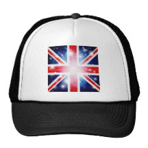 Union Jack flag background Mesh Hats