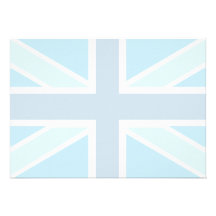 Union Jack Flag in Blue Invitation