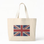Union Jack Flag Jumbo Tote Canvas Bag
