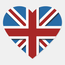 Union Jack Heart Sticker
